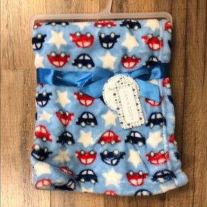 Zak & Zoey Soft & Cuddly Cars Baby Blanket NWT